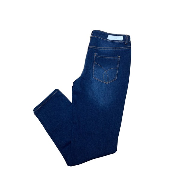 Calvin Klein Jeans Junior Womens Sz 14 Approx 29x25 Dark Blue Ultimate Skinny - Picture 1 of 9